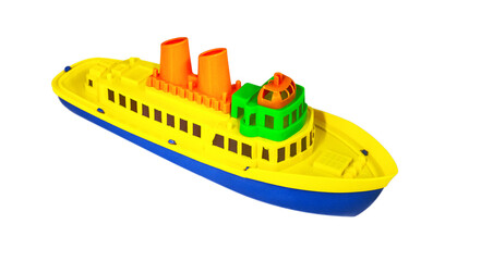 toy colorful plastic passenger ship (mobile photo)