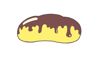 エクレア　cartoon food illustration