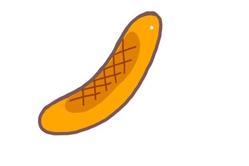 ソーセージ sausage　cartoon food illustration