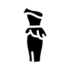 dresses cocktail glyph icon vector. dresses cocktail sign. isolated contour symbol black illustration