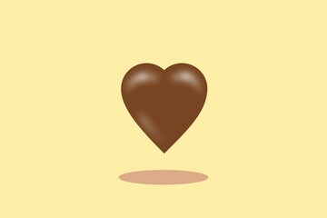 Chocolate Love Icon Sign Illustration