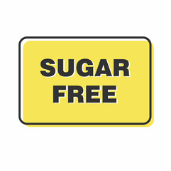 label with text - Sugar free. Vector illustration eps 10