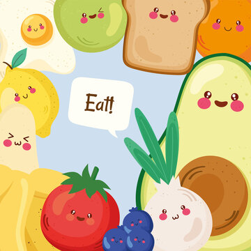 banner of fruits