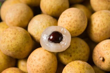 close up of fresh longans background