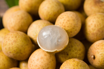 close up of fresh longans background