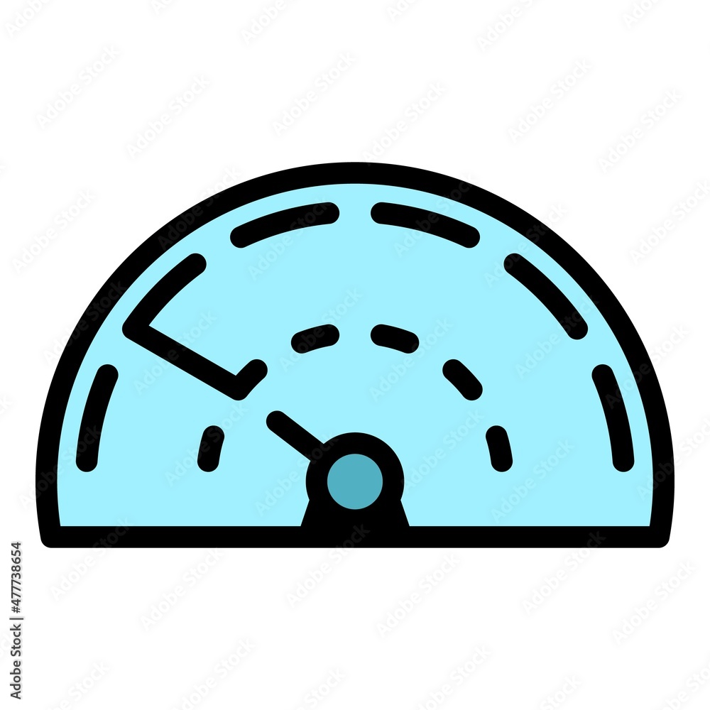 Poster digital car dashboard icon. outline digital car dashboard vector icon color flat isolated