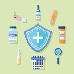 nine time vaccinate icons