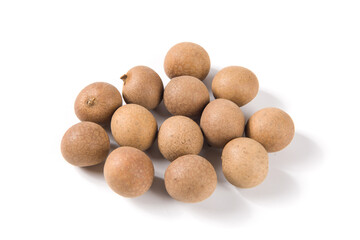 Dry Longan isolated on white background