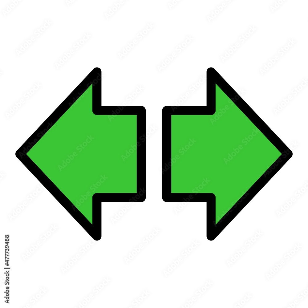 Poster direction arrow dashboard icon. outline direction arrow dashboard vector icon color flat isolated