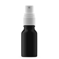 15ml Black Glass Mist Spray Bottle. Isolated