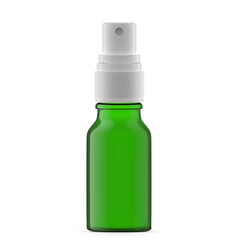 15ml Green Glass Mist Spray Bottle. Isolated