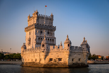 Torre de Belém tower in Lisbon - obrazy, fototapety, plakaty