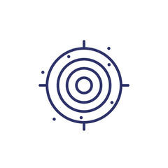 missed target icon, line vector