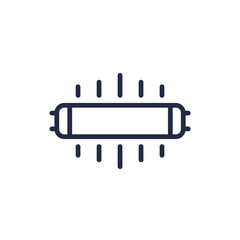 tube light line icon on white