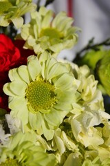 bouquet of yellow and red flowers