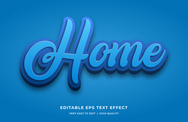 Home Editable 3d Text Style Effect Premium Vector