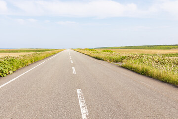 北海道の一本道