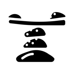 harmony zen glyph icon vector. harmony zen sign. isolated contour symbol black illustration