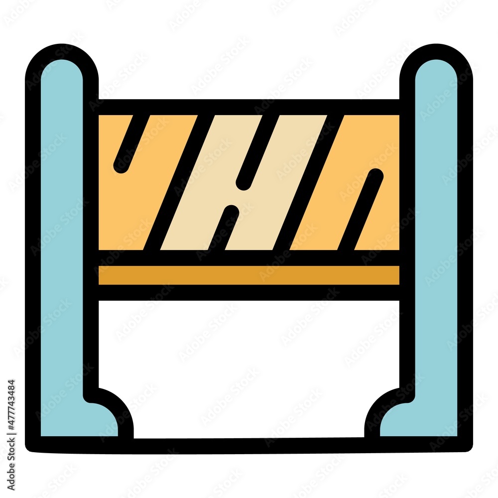 Aufkleber road block icon. outline road block vector icon color flat isolated
