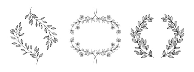 clipart patterns leaves lines vector frame