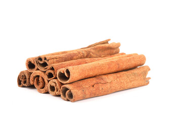 Cinnamon sticks isolated on white
