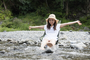 Girl in the river