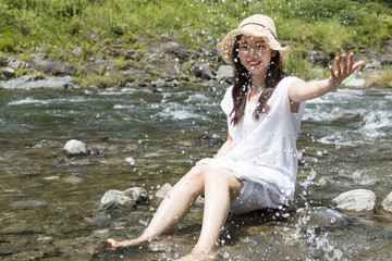 Girl in the river