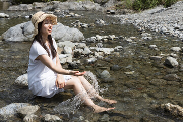 Girl in the river