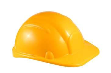 construction yellow helmet isolated on white background.