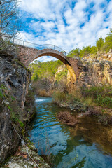 Fototapeta na wymiar Clandras Bridge view in Usak Province of Turkey