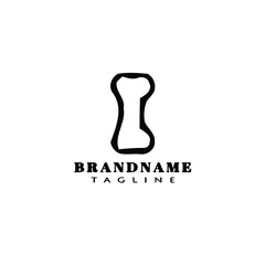 unique bone cartoon logo cartoon icon design template black vector
