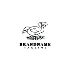 dodo bird cartoon logo template icon design isolated vector illustration © darul