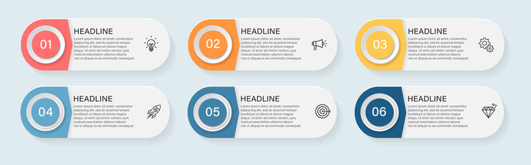 Steps business infographic timeline template design