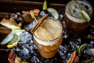 Perfect Burger Classic Bacon Homemade Artisan Tomato Sauce Sausage Melted Cheese Milk Shake Onion Chicken Meat Pasta Shrimp Restaurant Menu Gourmet on a wooden table