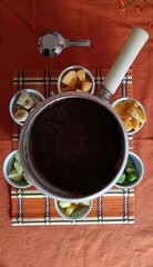Postre fondue