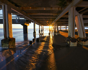 Seebrücke Landungsbrücke Usedom Sonnenaufgang