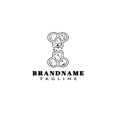 dog biscuit logo cartoon icon design template black isolated vector illustration