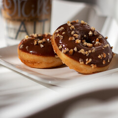donuts with chocolate