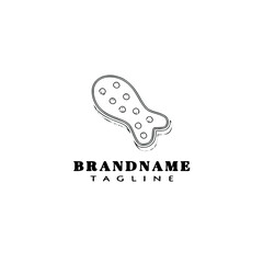 dog biscuit logo cartoon icon design template black isolated vector illustration