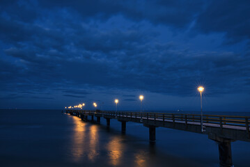 Landungsbrücke Usedom Blaue Stunde