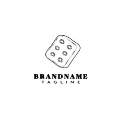 dog biscuit logo cartoon icon design template black isolated vector illustration