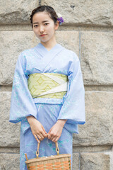 Woman in Japanese traditional fashion