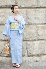 Woman in Japanese traditional fashion