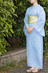 Woman in Japanese traditional fashion