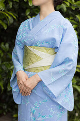 Woman in Japanese traditional fashion