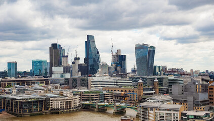 View of the city of London skyline