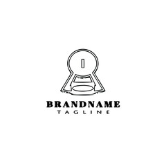 door knocker logo cartoon icon design template black isolated vector illustration