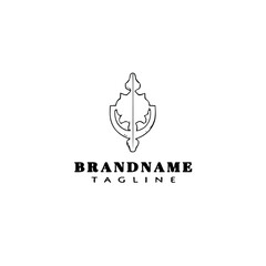 door knocker logo cartoon icon design template black isolated vector illustration