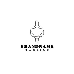 door knocker logo cartoon icon design template black isolated vector illustration