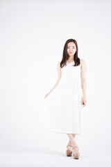 Woman in white dress